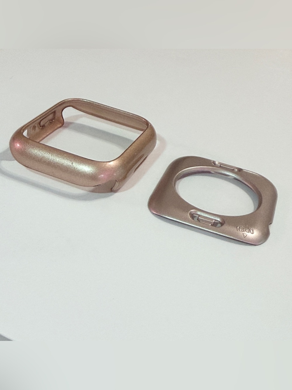 Protective Metallic Rose Gold Case Cover for Apple Series 7 Watch 45mm